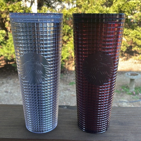 Starbucks Christmas 2020 Grid Disco Ball Venti Cup 24oz x2 - Picture 1 of 14